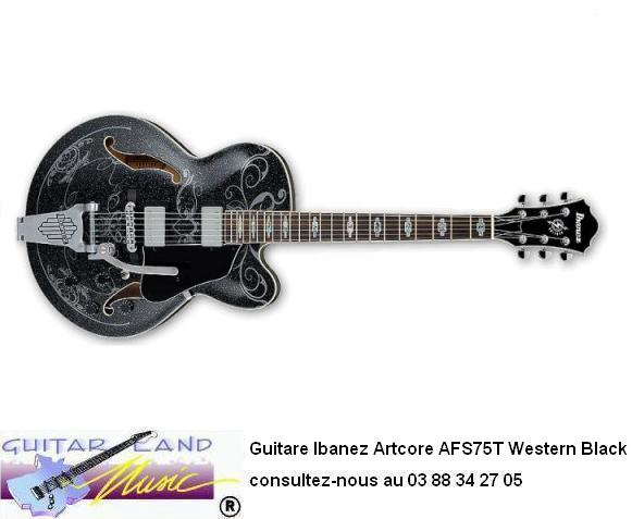 Guitare Ibanez Artcore AFS75T Neo Western Black